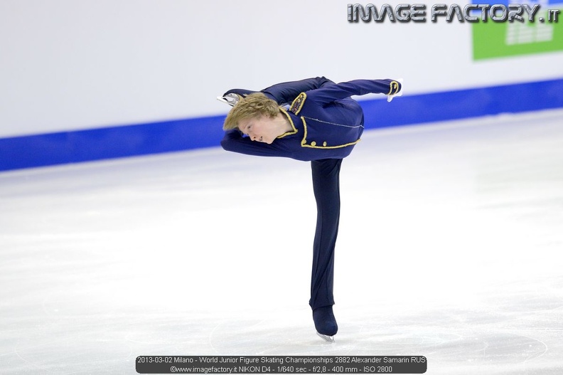 2013-03-02 Milano - World Junior Figure Skating Championships 2882 Alexander Samarin RUS.jpg